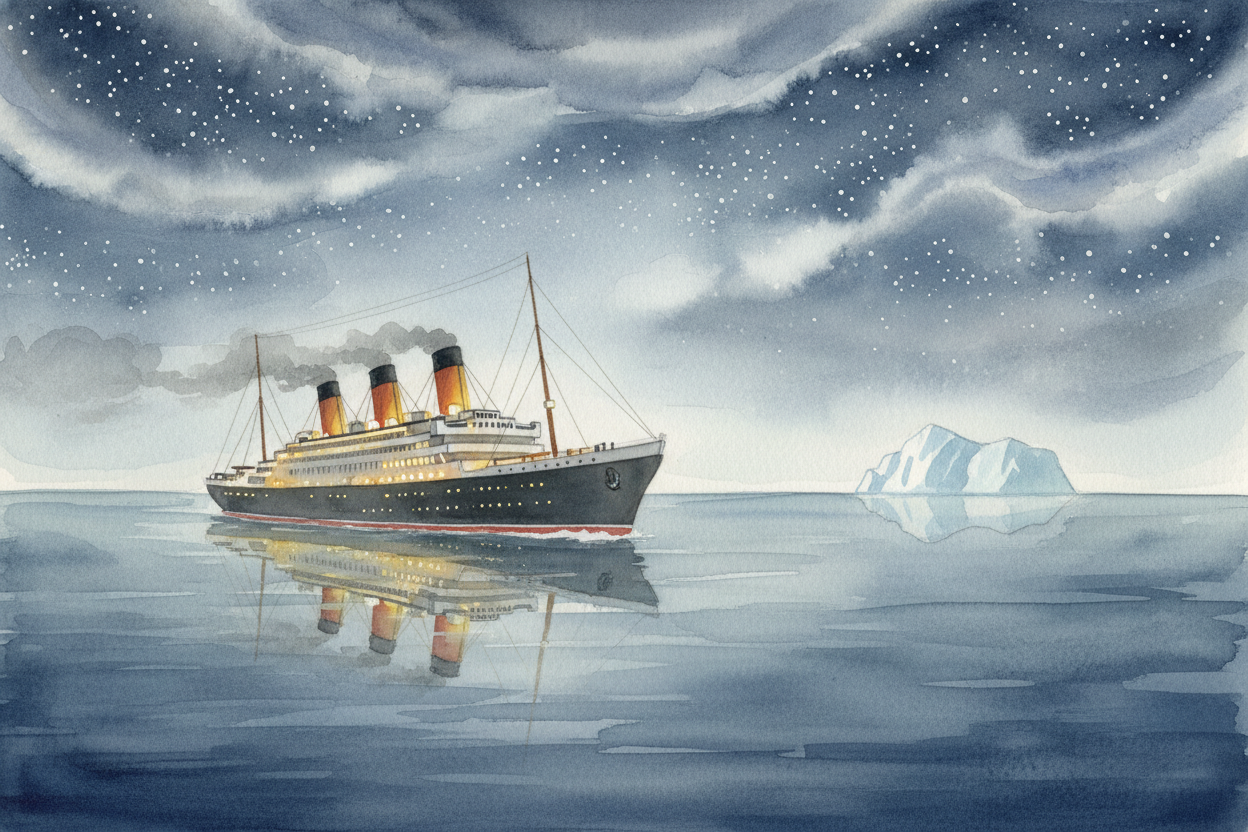 People love a simple villain: the iceberg. One frosty bump, one big ship, the end. ~~But "fast" is the real mystery here