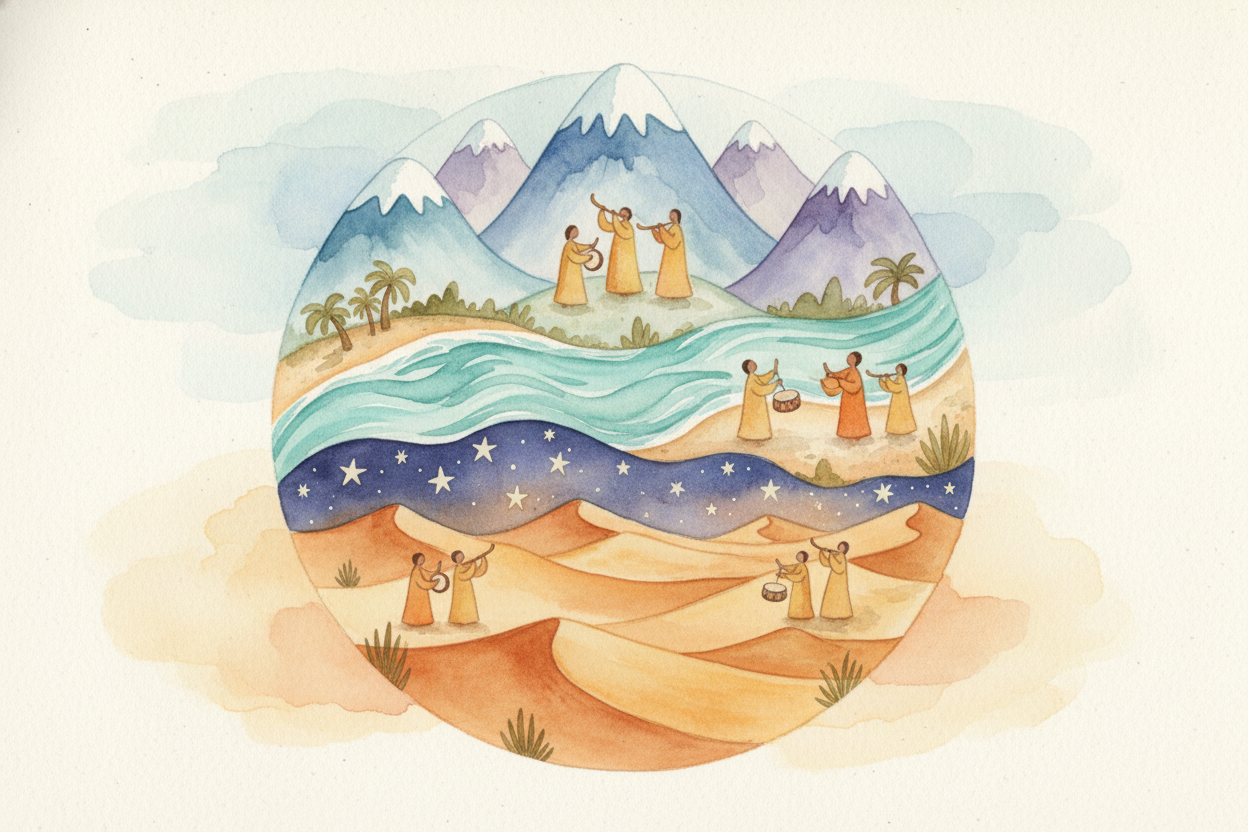 ~~Walk into any corner of the world~~ — _a village in the mountains, a city by the sea, a desert camp under the stars_ —