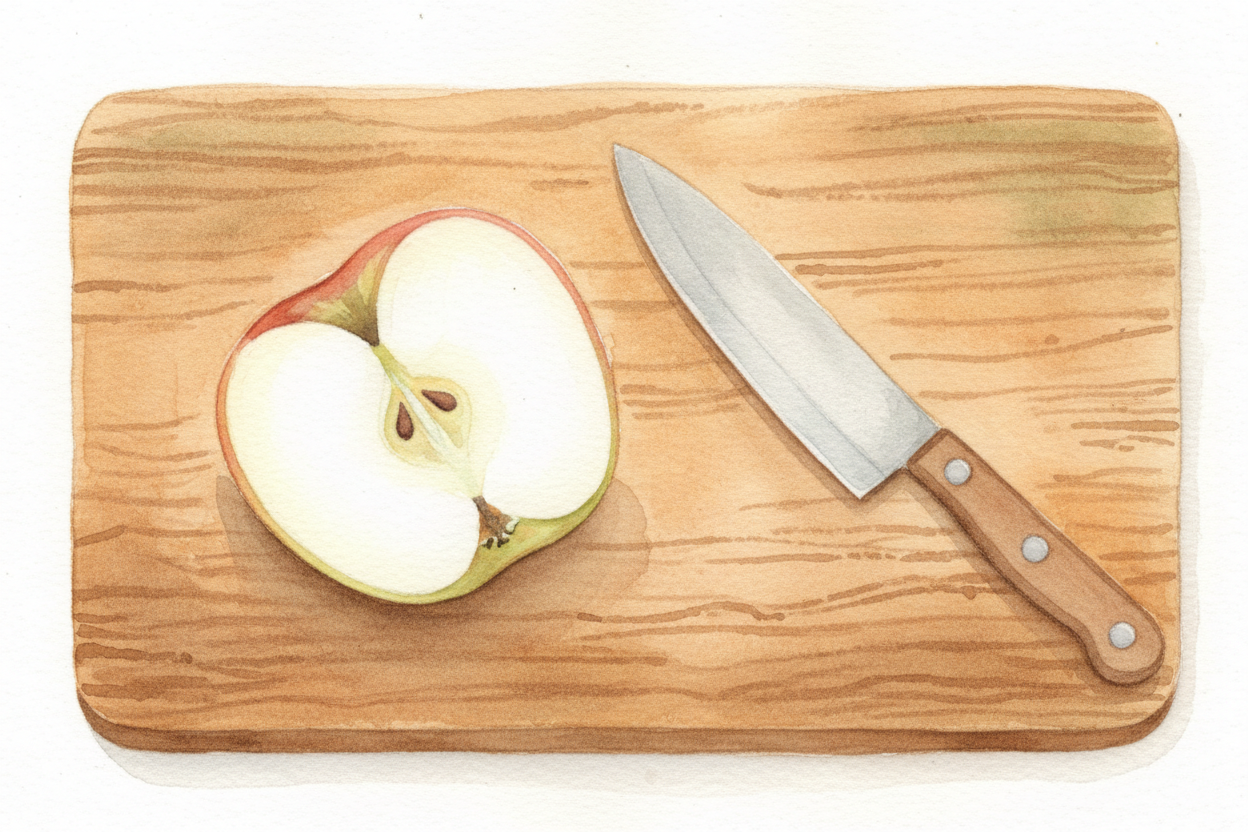 You slice an apple open — crisp, white, perfect. Ten minutes later, you look back and the inside has gone brown and dull