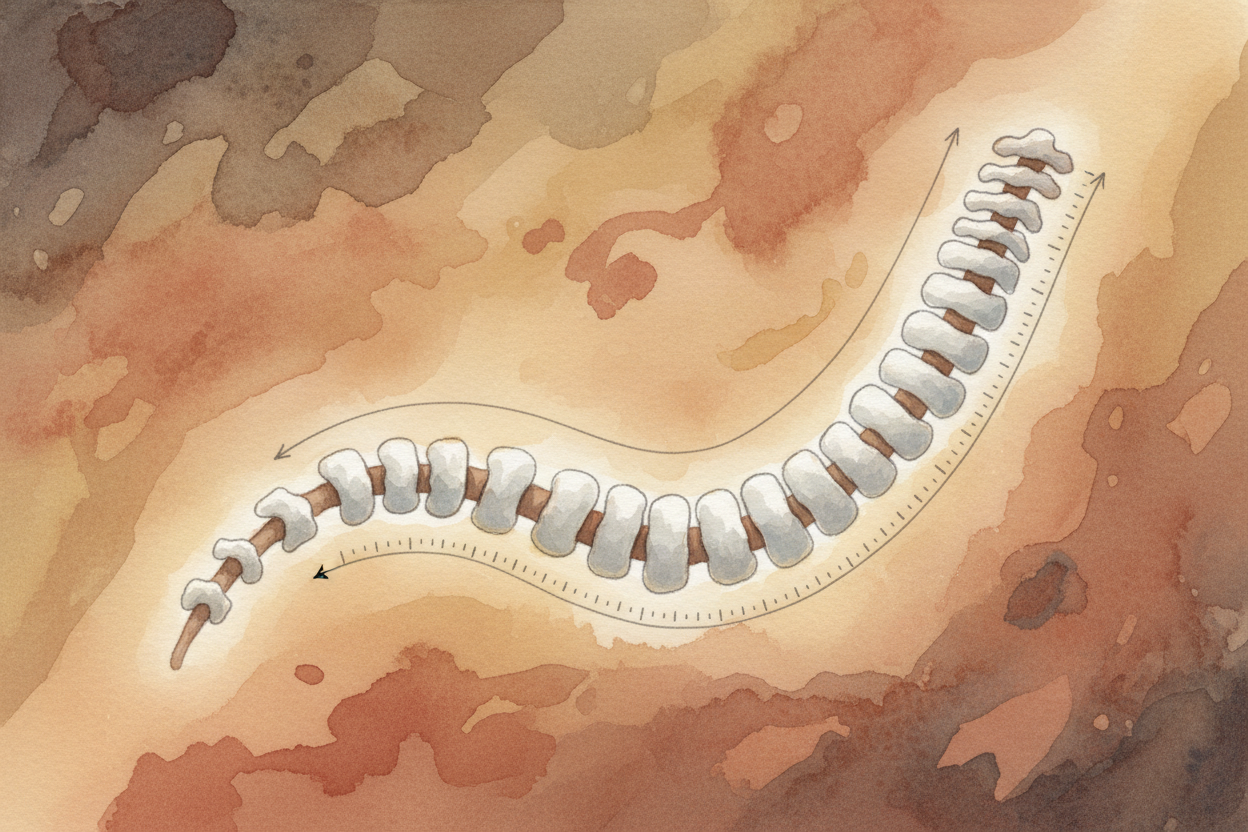 The discs between your vertebrae puff back up to their full, un-squeezed size — ~~and then some~~. Each disc swells just
