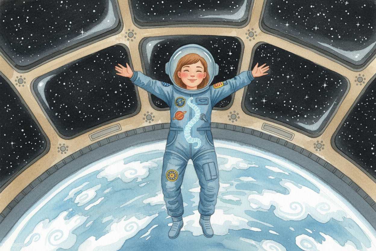 ~~So that's the trick:~~ you're not really "growing" in space — **you're uncompressing**. Your spine is finally _getting