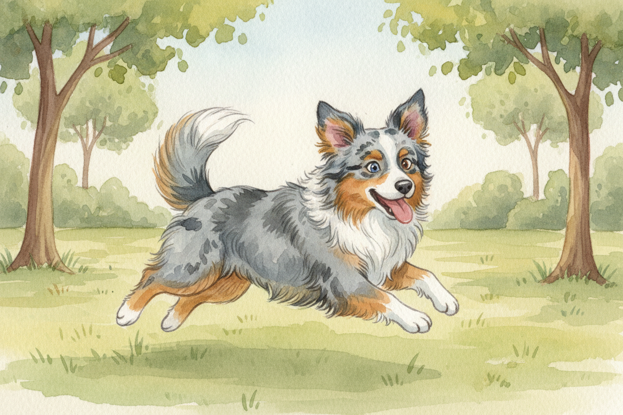 You've seen them at the dog park — those fluffy, bouncing ++Australian Shepherds++ with **one blue eye and one brown eye