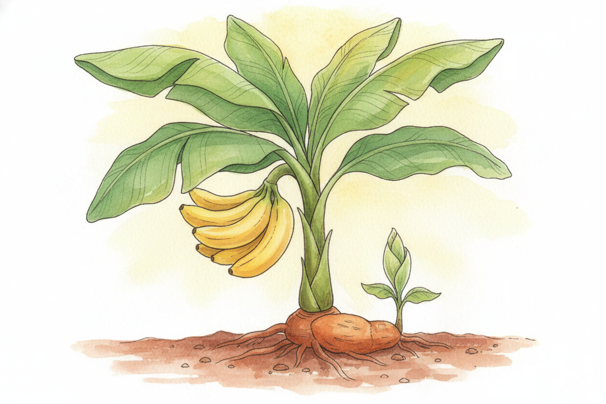 ~~So bananas didn't lose their seeds by accident.~~ We chose the **weird mutants**, *cloned them for thousands of years*