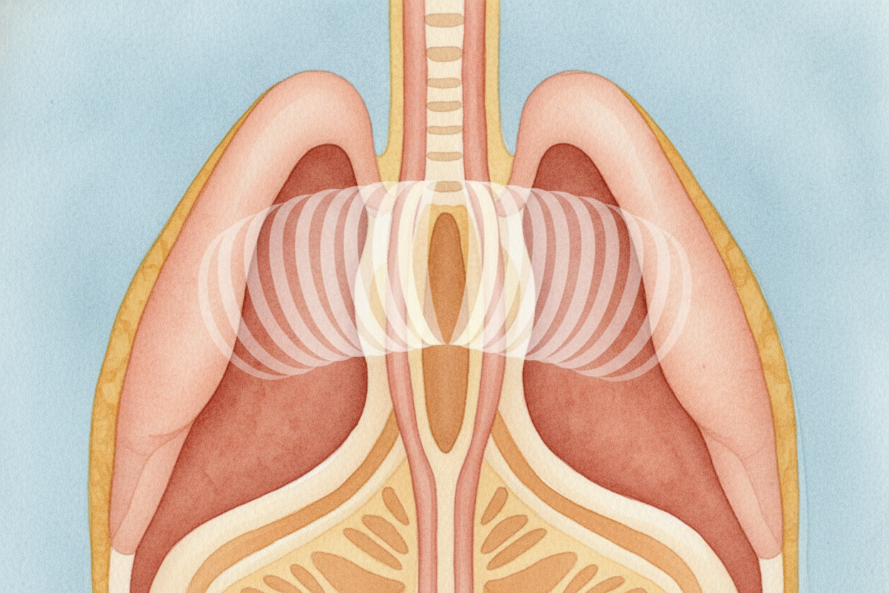 It all starts in the throat. When most dogs bark, their voice box — called a ++larynx++ — makes **short, sharp bursts of