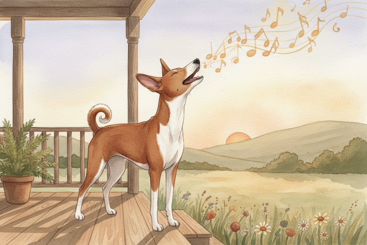 ~~So the next time~~ you hear a dog that **sounds like it's singing** in the mountains, you've probably found a Basenji.