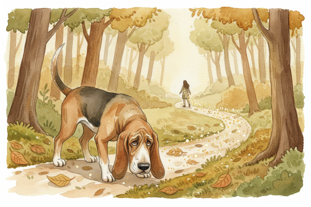 ~~Here's the secret weapon:~~ Bloodhounds don't just smell what's there now — they smell what was there before. Every pe