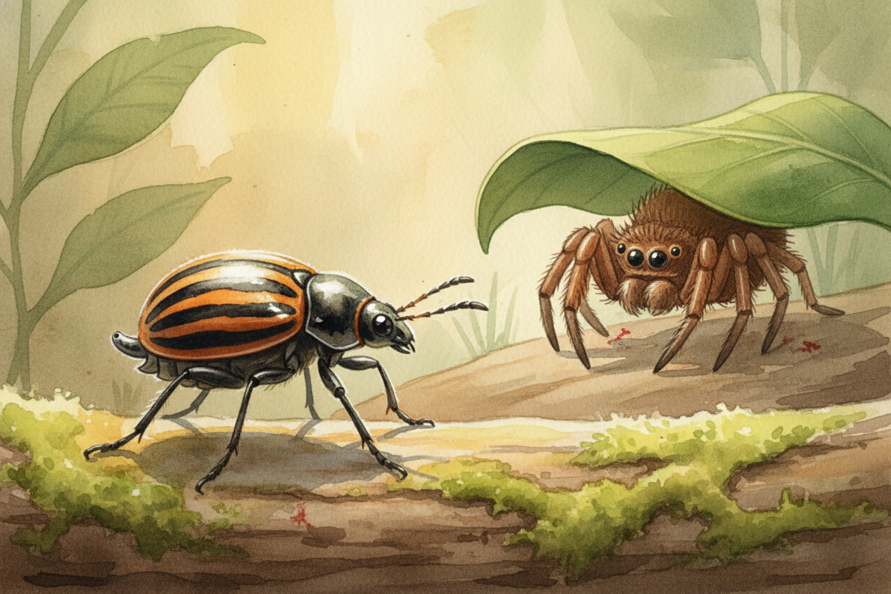 ~~So why does the bombardier beetle shoot boiling spray?~~ Because evolution handed it a **chemistry lab inside its body