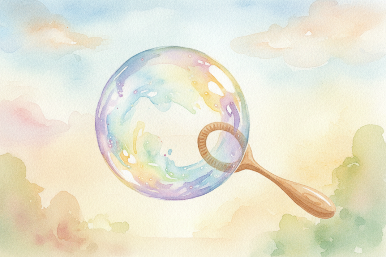~~Here's the secret:~~ **bubbles are lazy**. _Well, soap film is lazy._ It's always trying to do the *least amount of wo