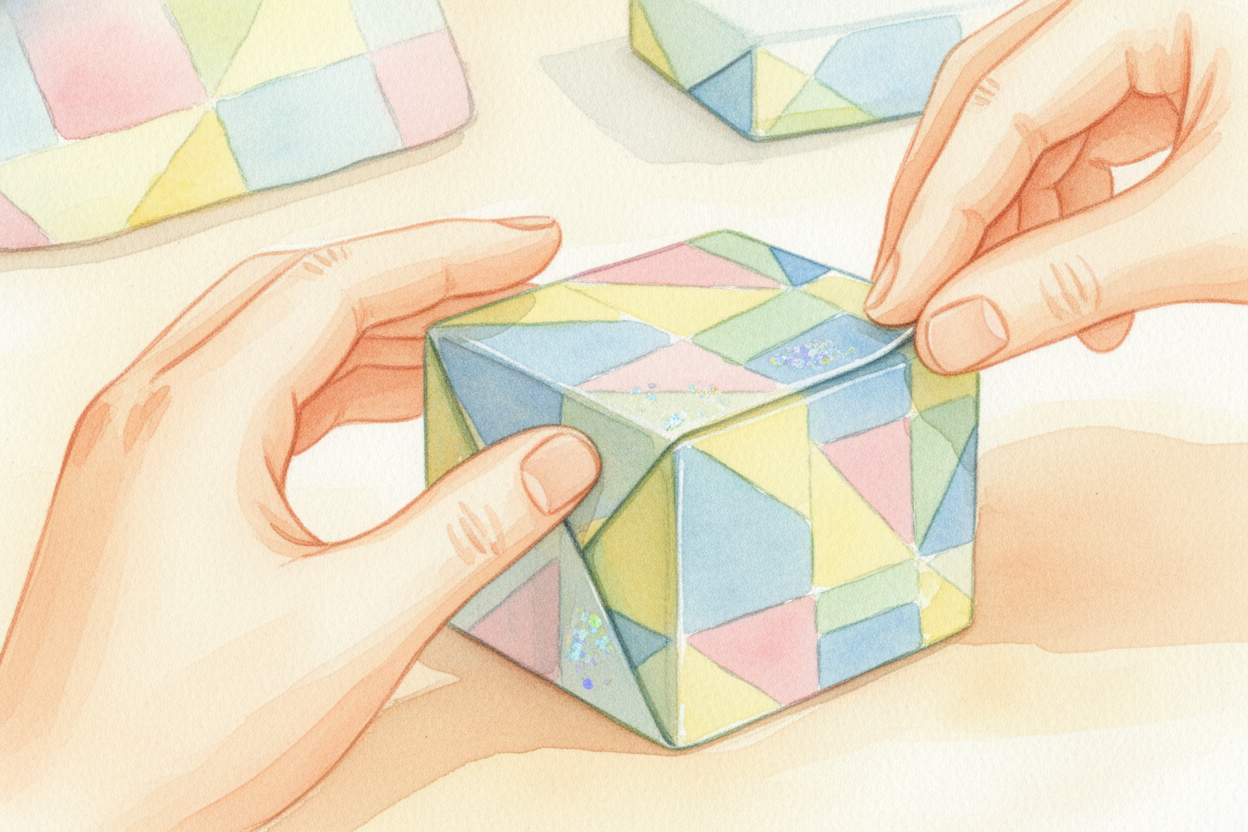 ~~Think about it this way.~~ Imagine you're wrapping a birthday present, but you only have a **tiny piece of wrapping pa