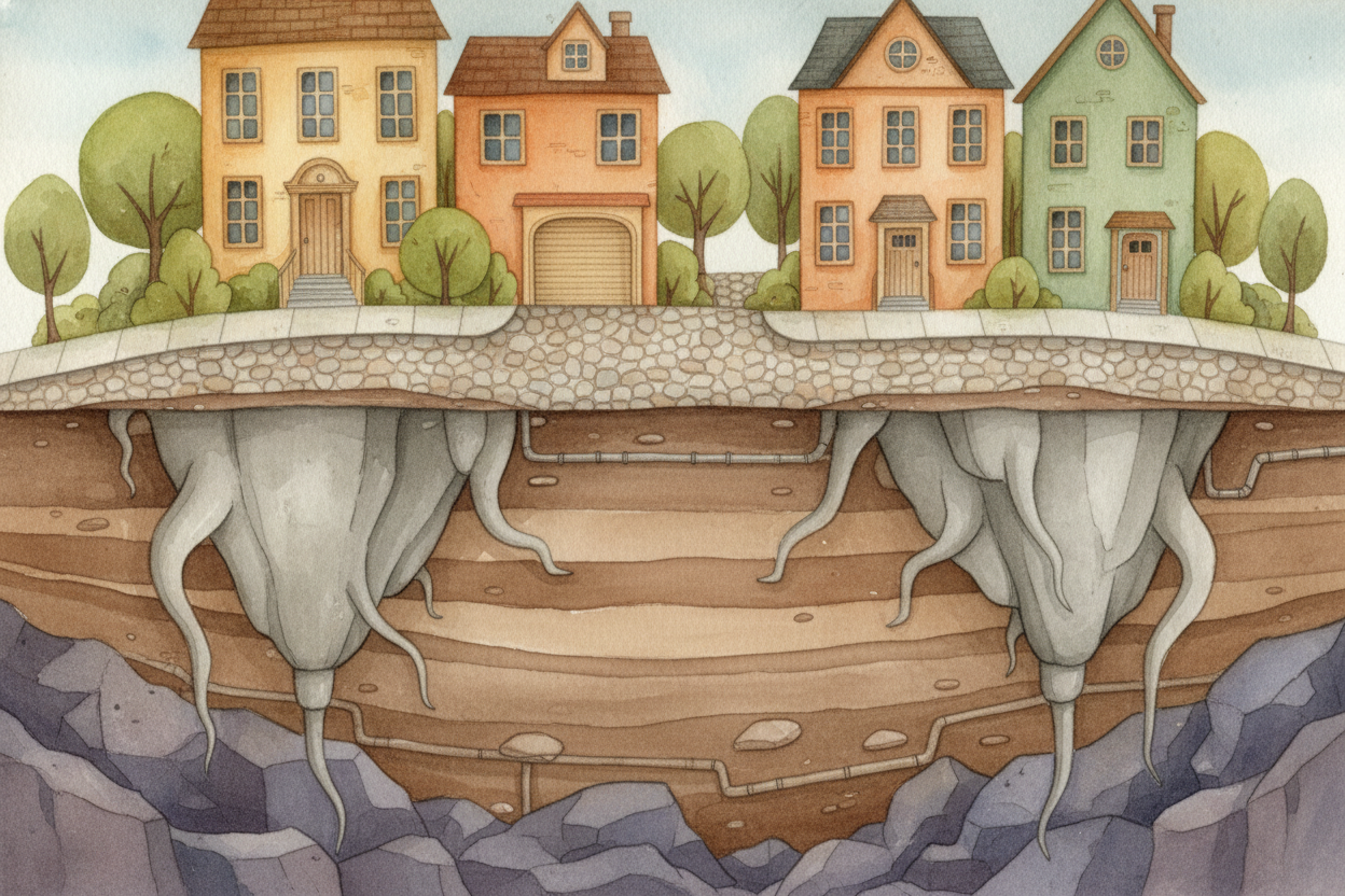 You've probably walked past a thousand buildings and never once thought about what's happening underground. ~~But right 