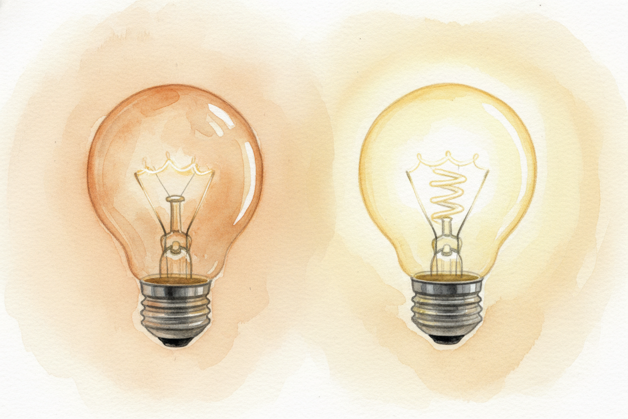 Then engineers got clever. They realized that mixing a special gas — ++halogen++ — into the bulb let the **tungsten burn
