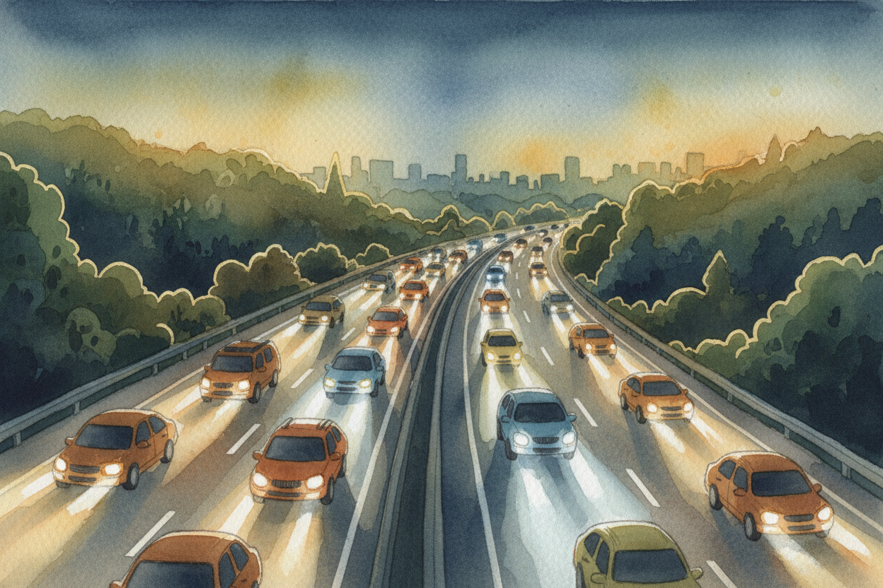 So when you see a ~~kaleidoscope of headlight colors~~ on the highway, you're watching the whole history of lighting tec