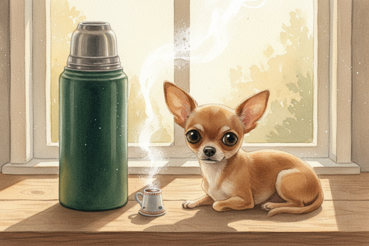 Small bodies ~~lose heat FAST~~. Heat escapes through your skin, and Chihuahuas have **tons of skin area relative to the