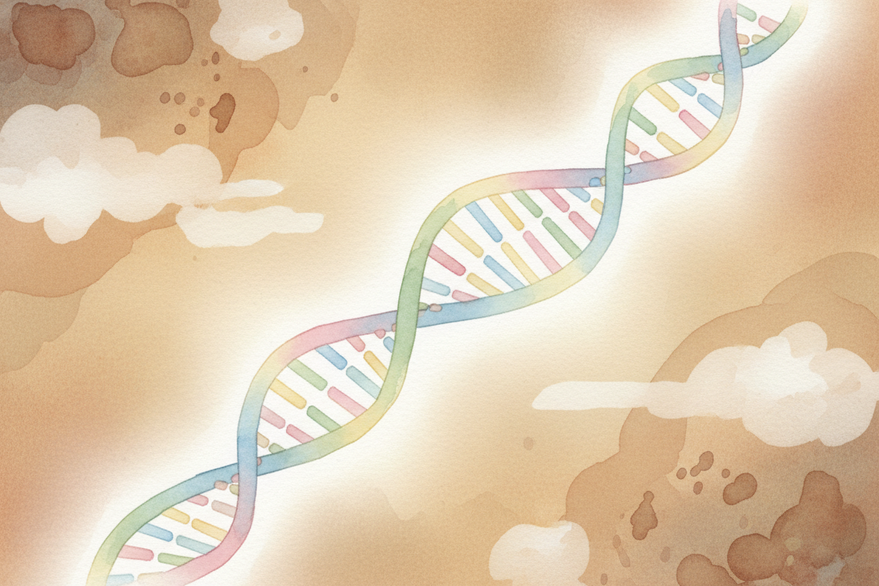DNA is written in a strange little alphabet — **only four letters**, _used over and over in different orders_. Each inst