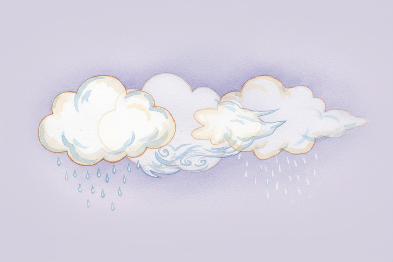 It's like the cloud is being **rebuilt in real time**. ~~Every few seconds~~, some droplets vanish, new ones appear, and