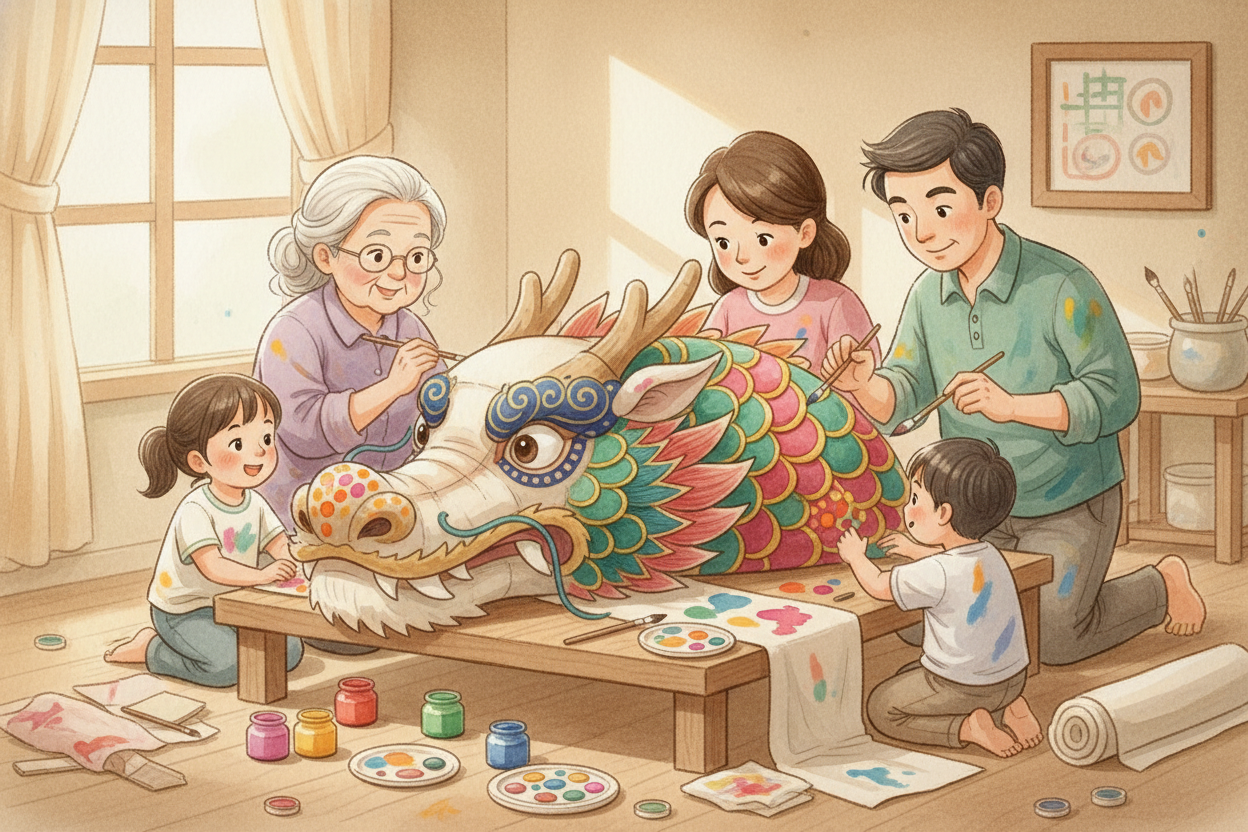 Traditions are also how communities say ~~"this is us."~~ When you **parade the dragon or bake the pie or light the lant