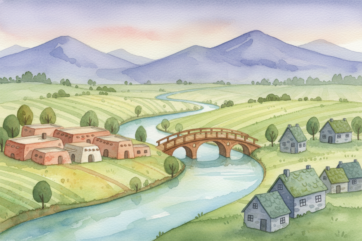 Some borders follow nature: rivers that are easy to see, mountain ridges that are hard to cross. The ++Rio Grande++ draw