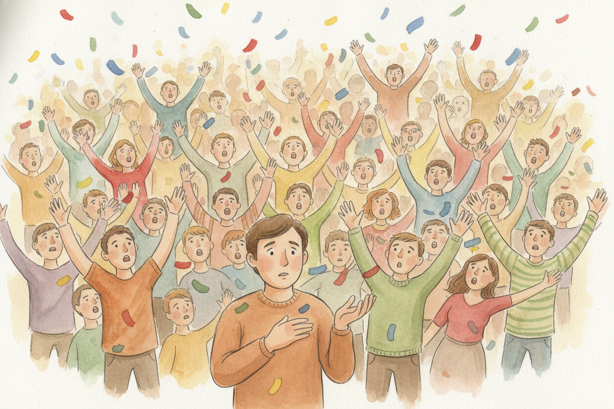 ~~Have you ever been in a crowded concert or sports stadium~~, and suddenly everyone around you is doing something you'd