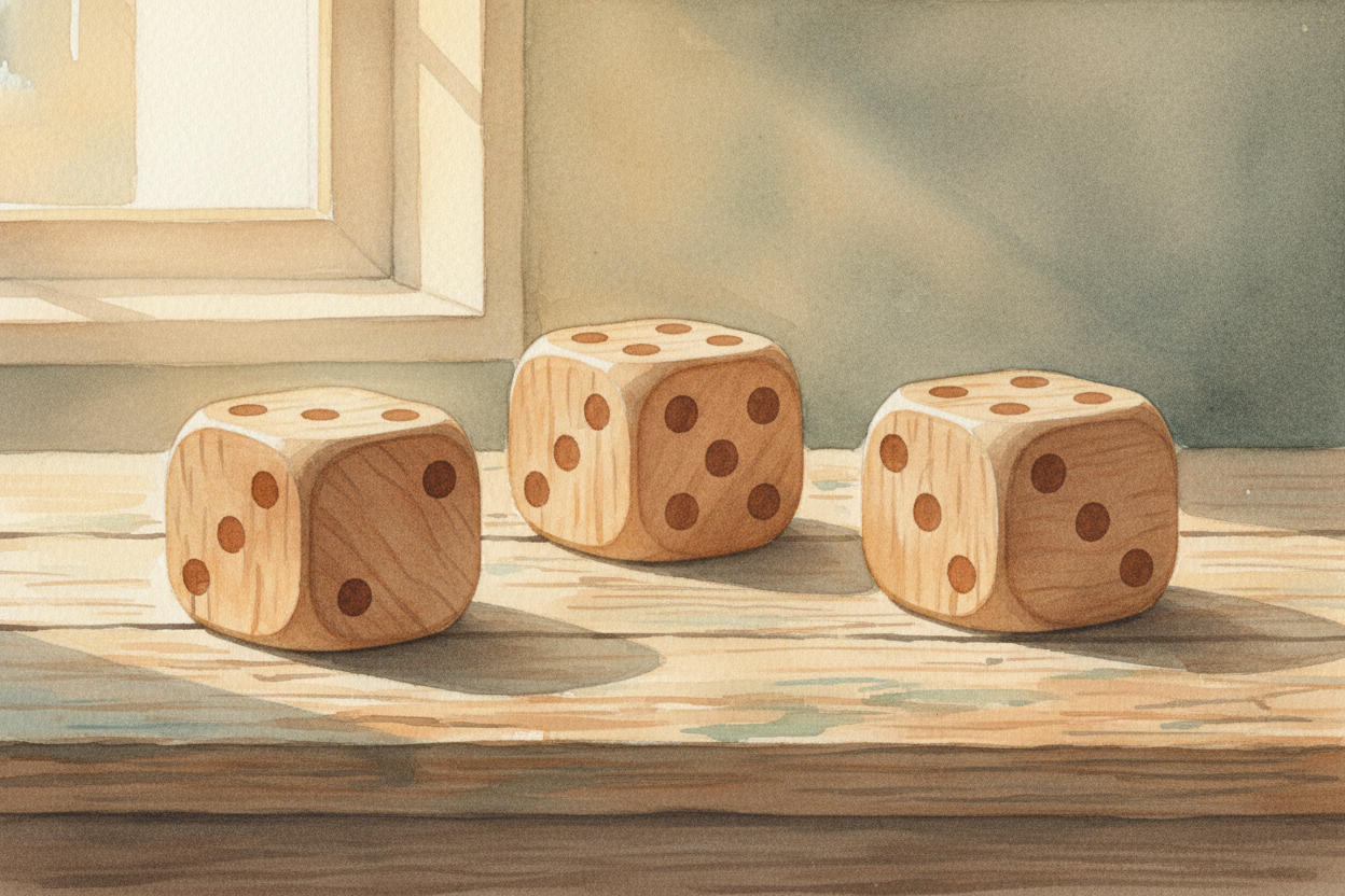 ~~Here's the clever part:~~ **dots let you count without reading**. You don't need to know a language or recognize a sym