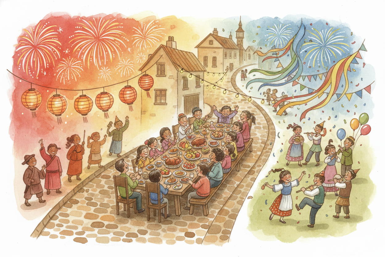 Walk down any street in the world, and you'll find people taking days off work, decorating their homes, cooking special 