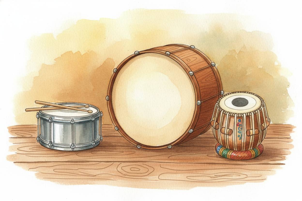 ~~Bang a snare drum.~~ ~~Boom a bass drum.~~ ~~Tap a tabla.~~ Each one sounds completely different, even though they're 