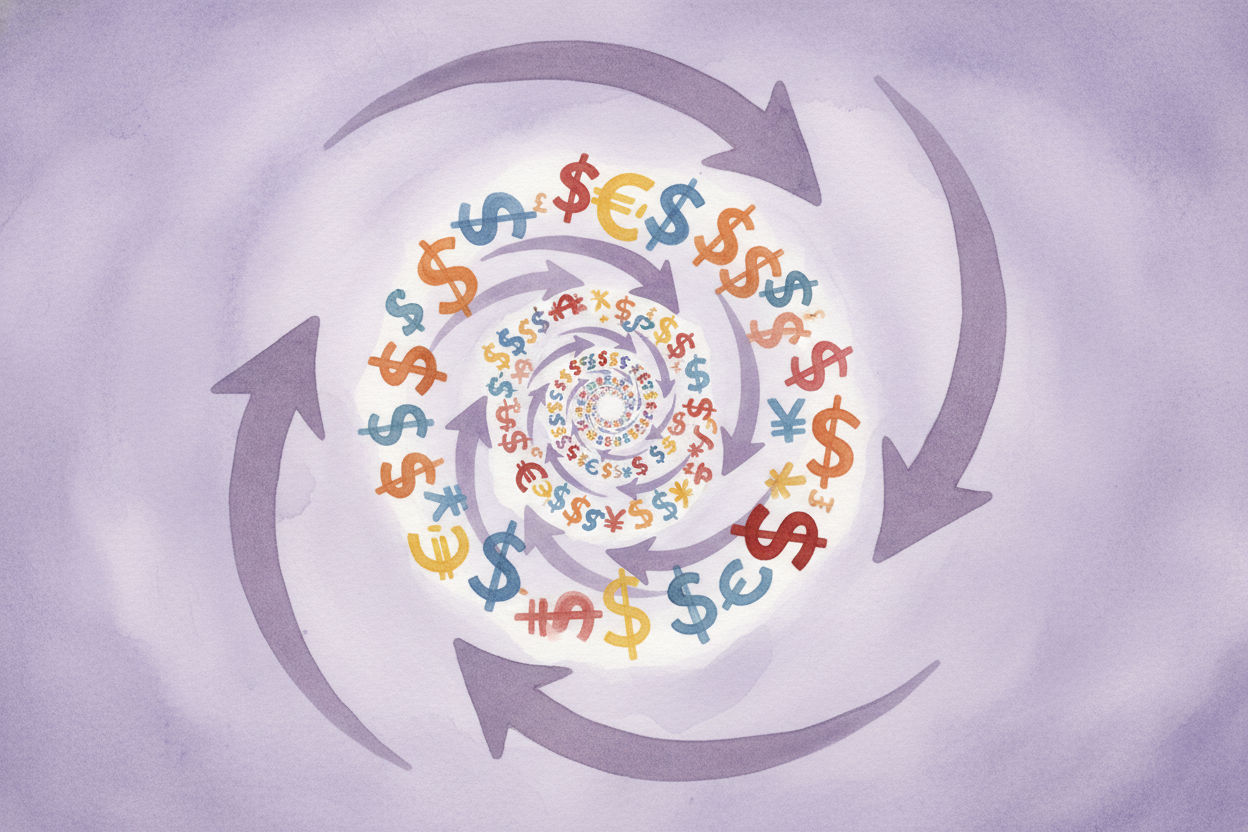 All these forces — booming economies, interest rate gaps, trust levels, trade flows, government tweaks — ~~swirl togethe