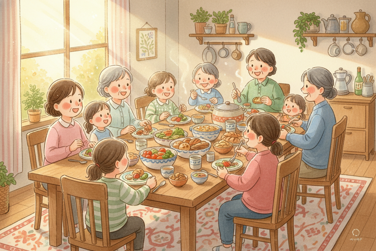The truth is, **we don't share meals because we're hungry**. We share them because we're human. ~~The food is the excuse