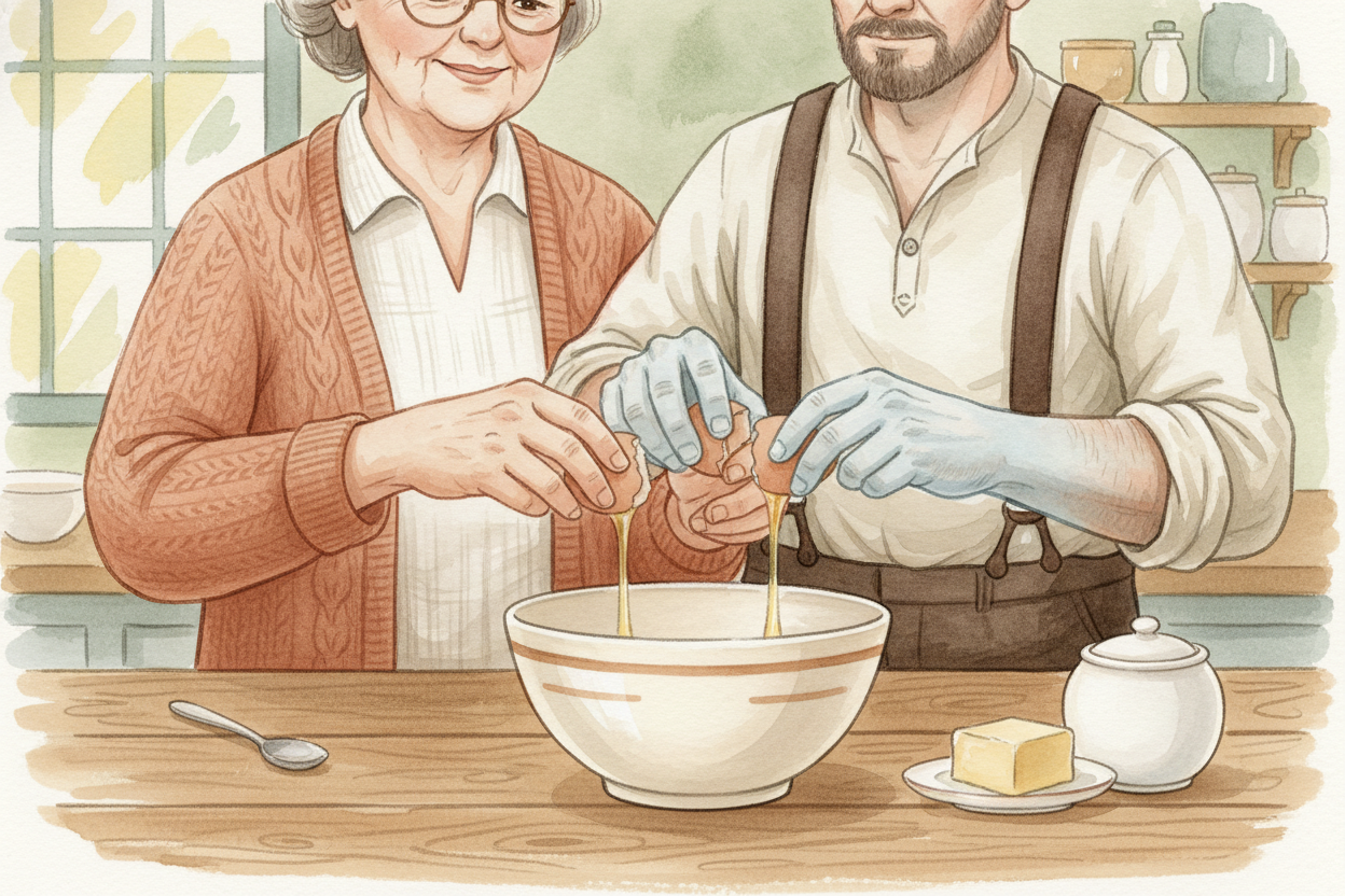 A recipe is more than instructions. **It's a time machine.** When you crack eggs _the same way your great-great-grandmot