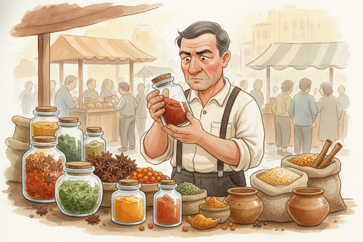 Recipes change as they travel, though. Your great-grandfather couldn't find the right spice in his new city, so he tried