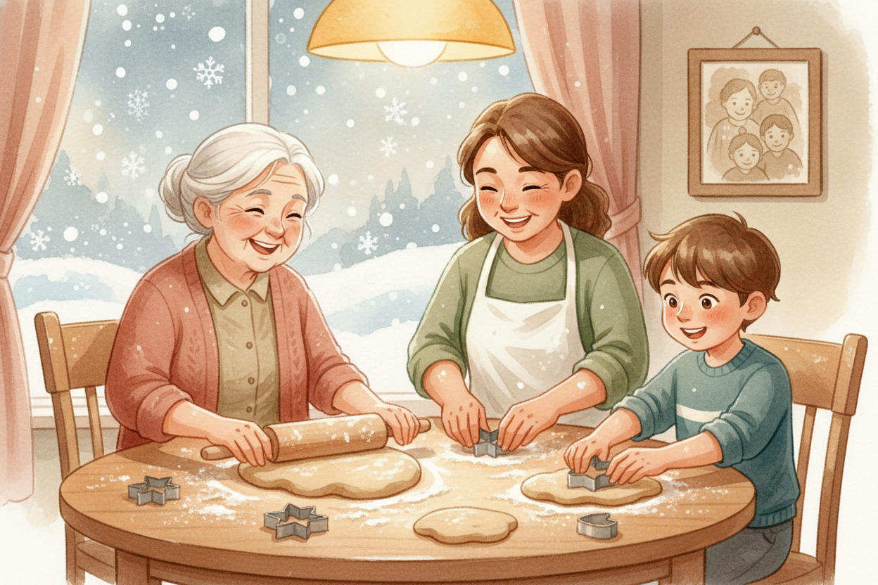~~Sometimes recipes carry stories.~~ "We only make this on the first snow." "This was what Papa ate the day he met Grand
