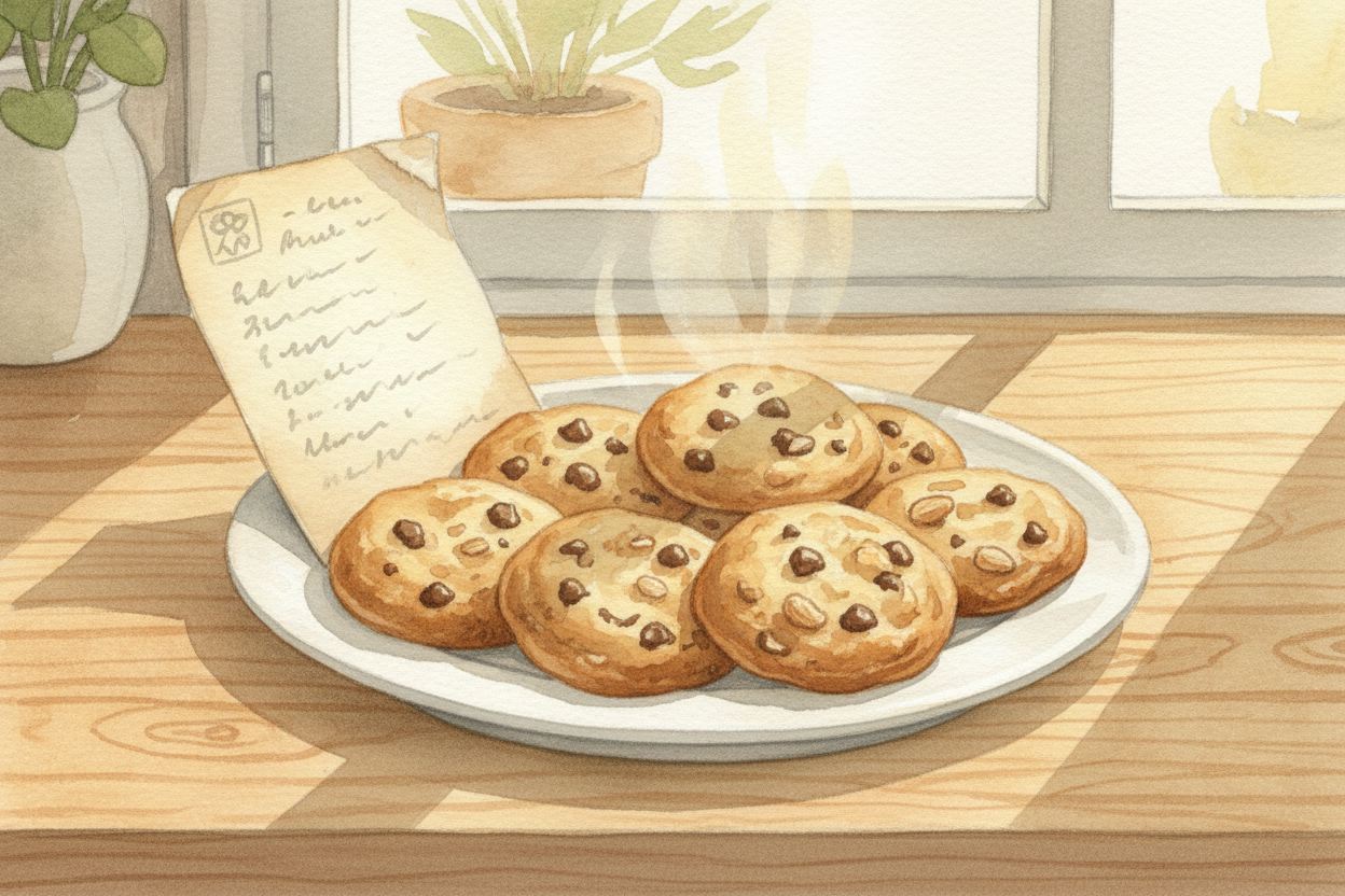 So families pass down recipes because they're passing down **more than food**. They're passing down *time, and touch, an