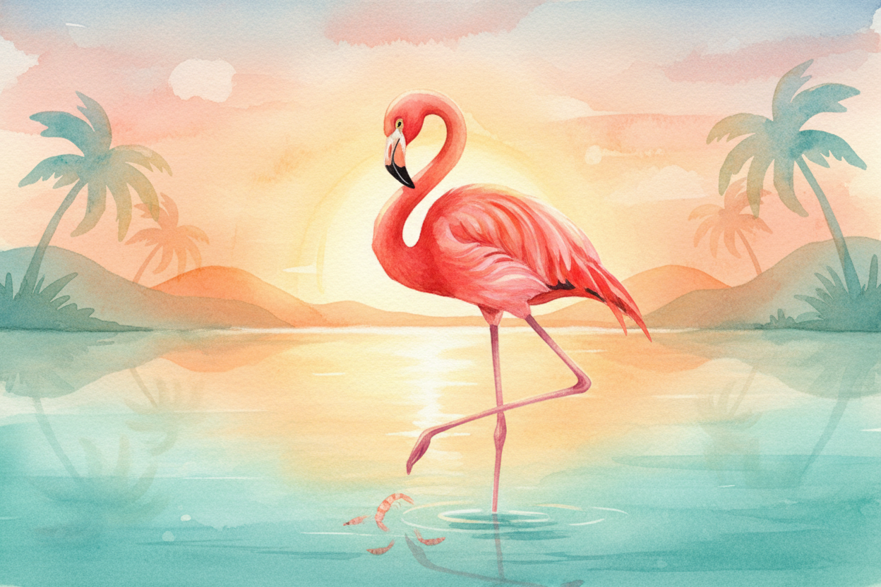 ~~So the next time~~ you see a flamingo standing on one leg, glowing pink in the sun, remember: **that color didn't come