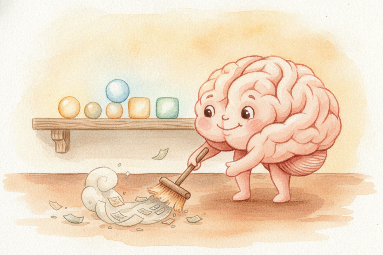 ~~And forgetting isn't a bug — it's a feature.~~ Letting go of the clutter is how your brain keeps the important stuff e