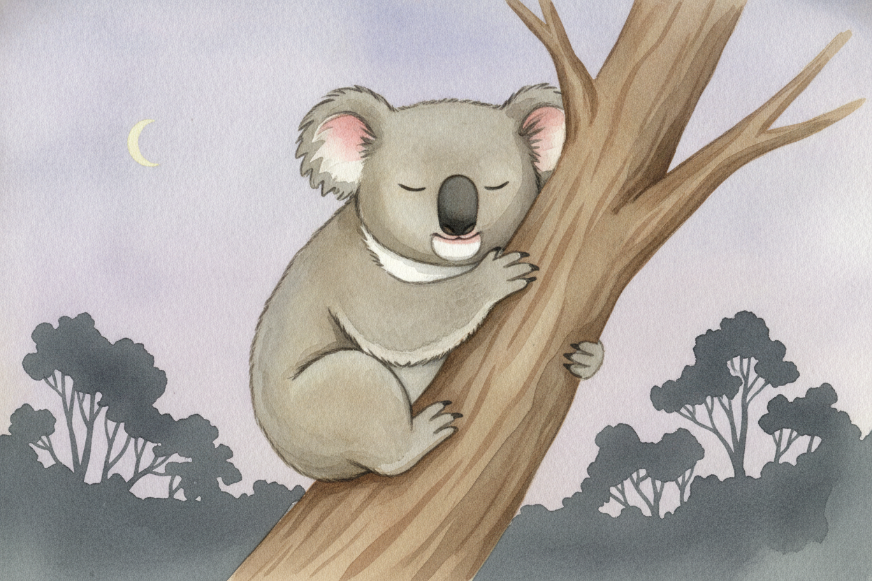 ~~So next time~~ you see a koala snoozing the day away, don't feel sorry for it. It **isn't tired — it's perfectly tuned