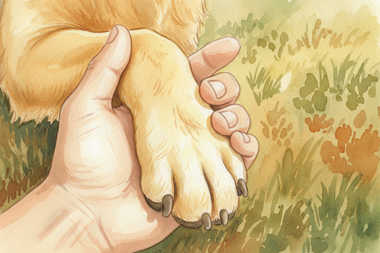 Their paws are **webbed**. ~~Spread a Lab's toes~~, and you'll see *thin skin stretching between them*, like a duck's fe