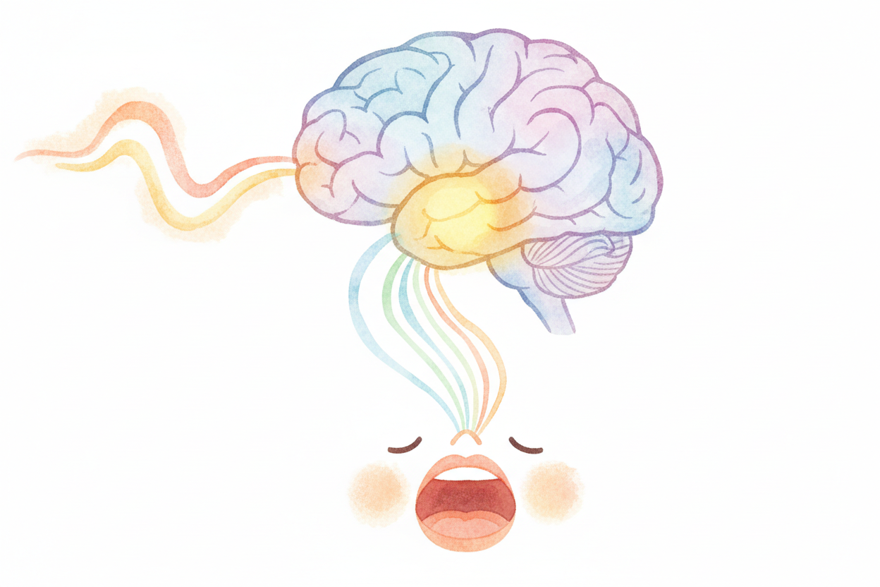 Your brain receives the signal and **immediately makes a decision**. Sour can mean unripe fruit or spoiled food — ~~thin