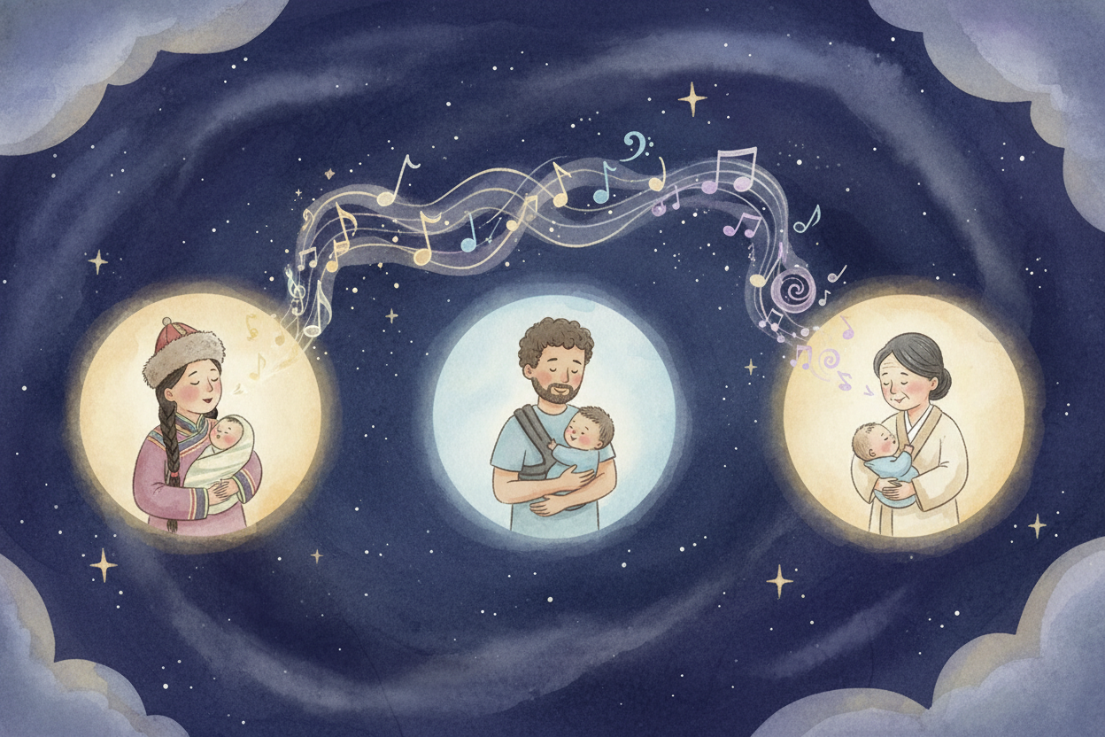 ~~Have you ever noticed~~ that a lullaby sounds like a lullaby, no matter where it comes from? A mother in ++Mongolia++ 