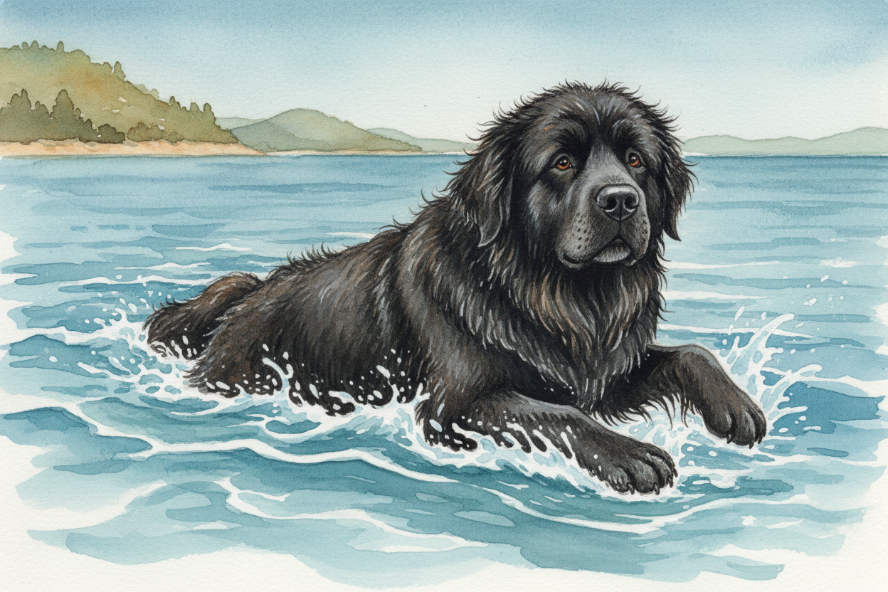 ~~But webbed feet were just the start.~~ These dogs also grew thick, oily double coats that **shed water like a raincoat