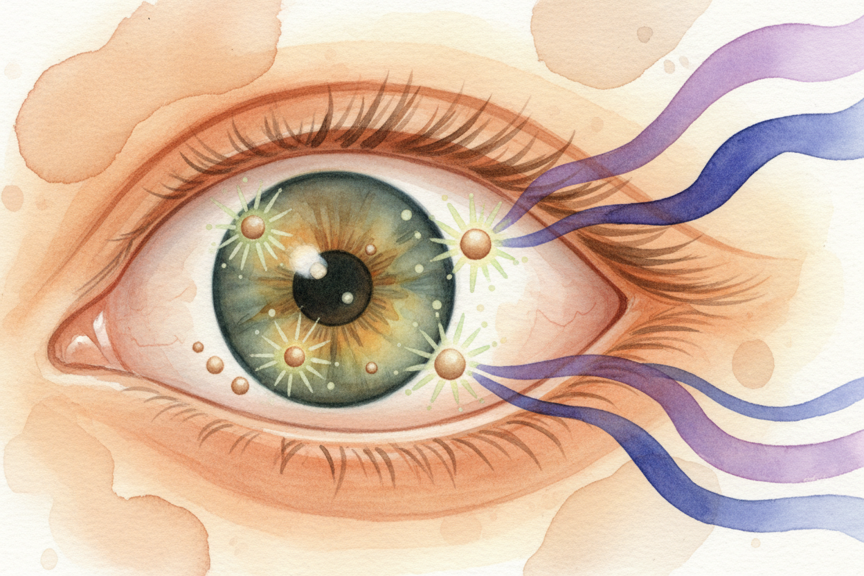 Your eye does NOT appreciate this. The gas reacts with the water on your eyeball and turns into a mild acid. It stings. 