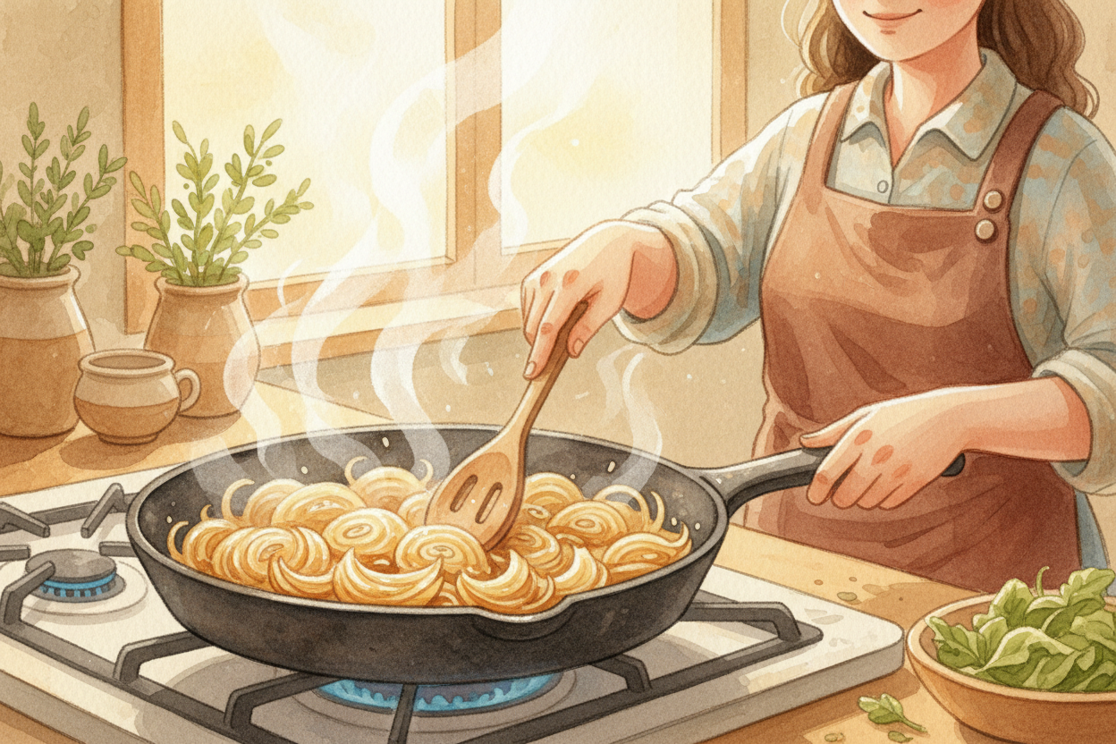 **The good news?** Once you're done chopping, ~~the gas stops, the tears stop~~, and you can get back to cooking. The on