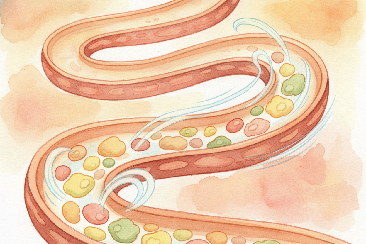 ~~There's another twist.~~ That same **fight-or-flight response** speeds up movement in one part of your digestive syste