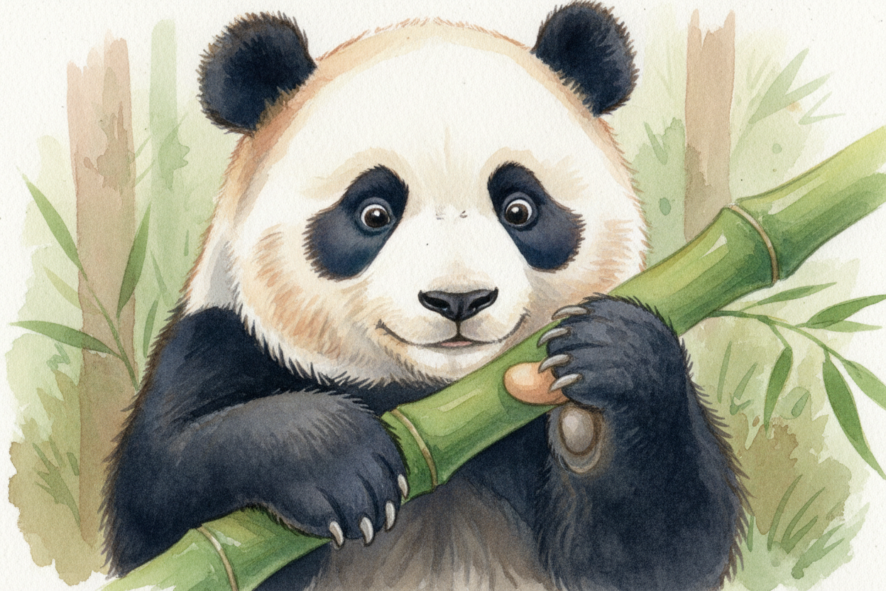 So pandas **made a deal with evolution**: they started eating what was there. *Over thousands of generations*, pandas wh