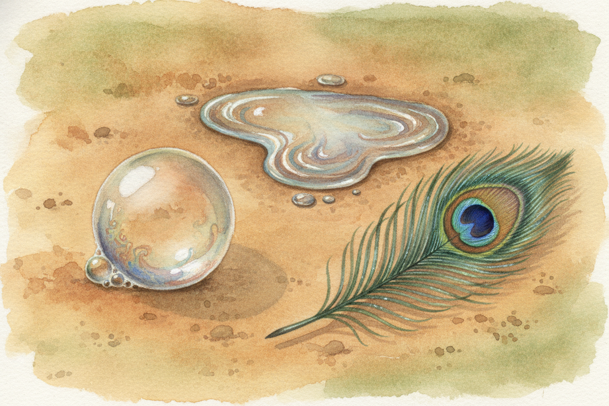 ~~And here's a sneaky secret~~ about the colors: they're a bit of a trick. The feathers aren't really painted blue and g