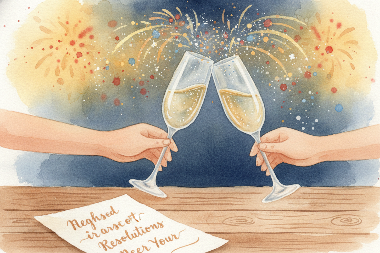 The fireworks? The champagne? The countdown? Those are just ways to make the pause feel special. Fireworks started in ++