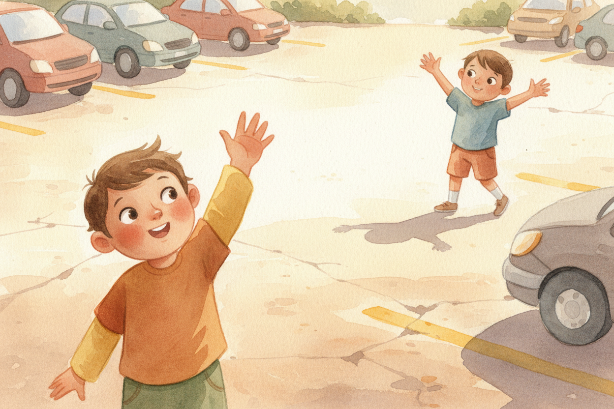 You lift your hand. You swing it side to side. Across a parking lot, your friend sees you and waves back. In ++Japan++, 