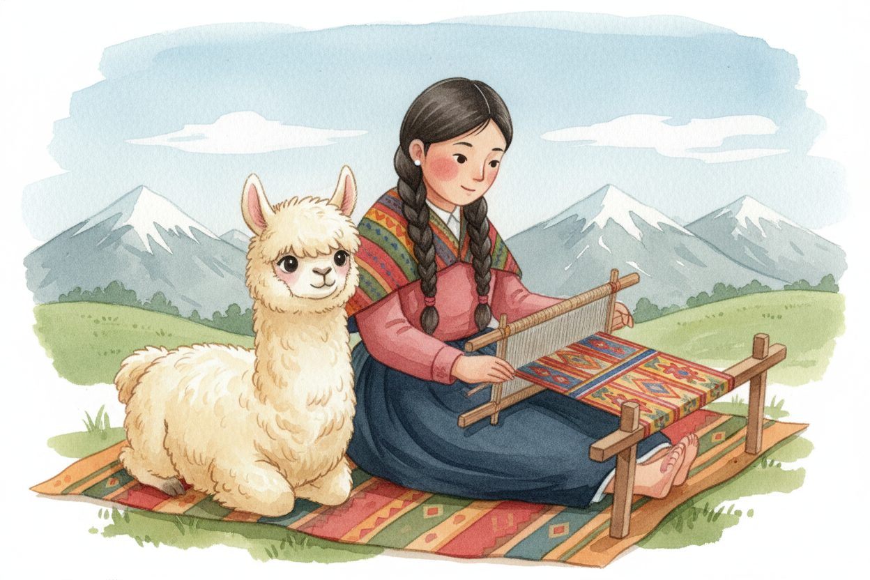 Materials matter too. In ++Peru++, high in the ++Andes Mountains++, people weave clothing from alpaca and llama wool—the