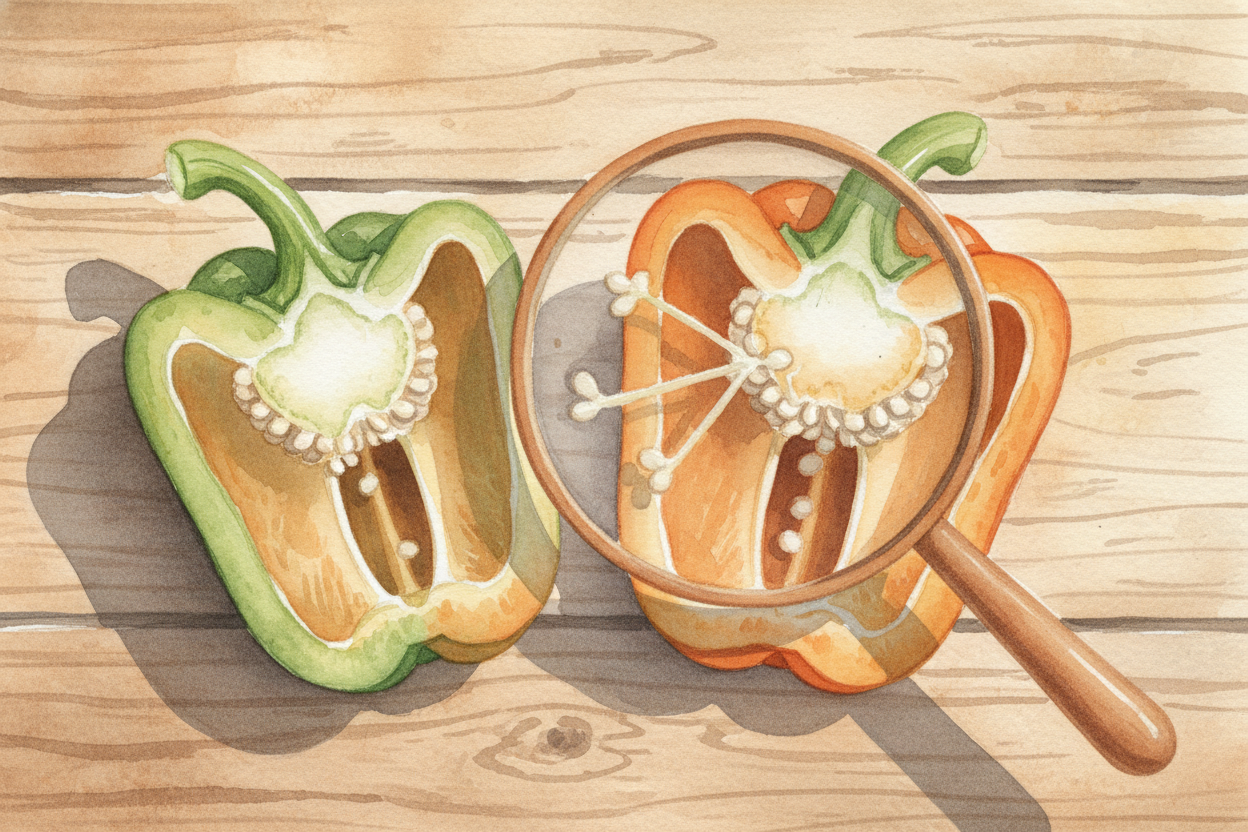 You've probably noticed it — bite into a pepper near the middle, and suddenly your mouth is on fire. Everyone says the s