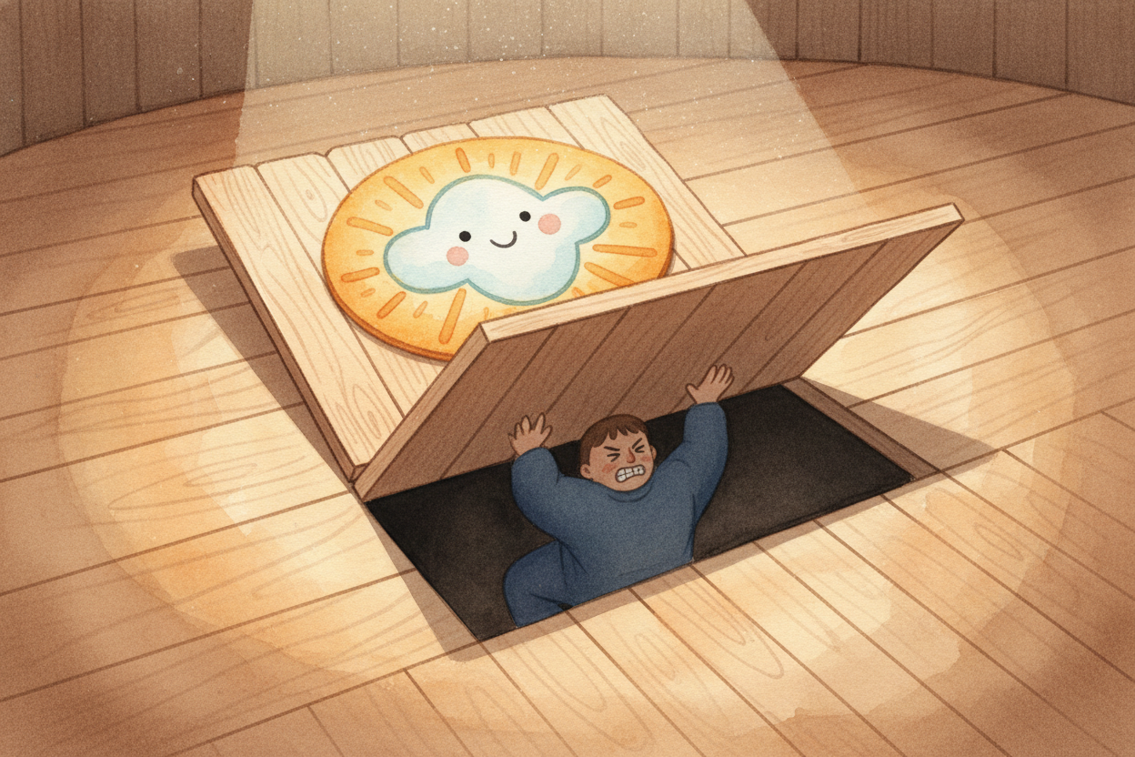 This one-way difficulty is called a "++trapdoor function++." **Easy to go through the front door, nearly impossible to c