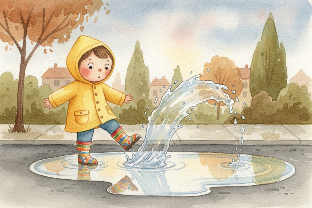 You step in a puddle on Monday morning — ~~splash!~~ — and **by Tuesday afternoon, it's gone**. No one drank it. No one 