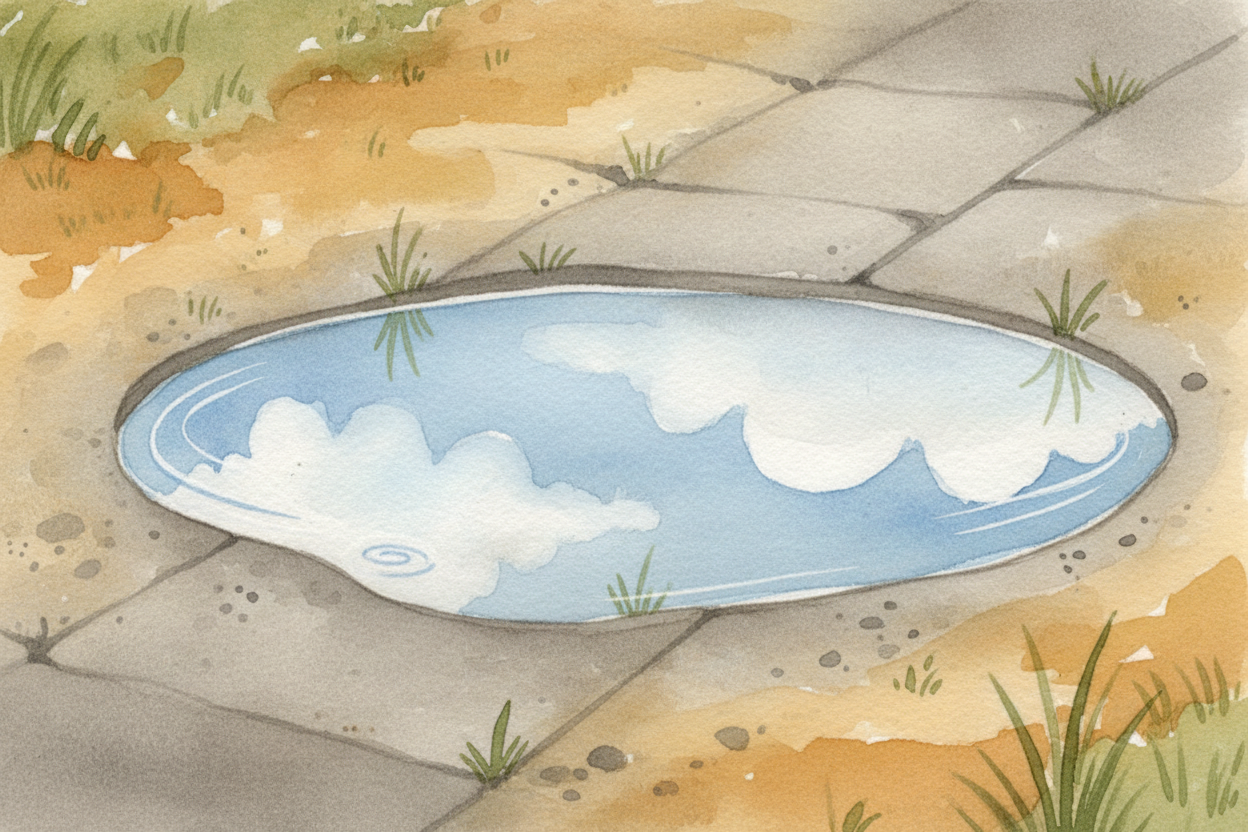 So the puddle didn't vanish. ~~It just changed addresses.~~ Those **millions of water molecules** are still out there, *